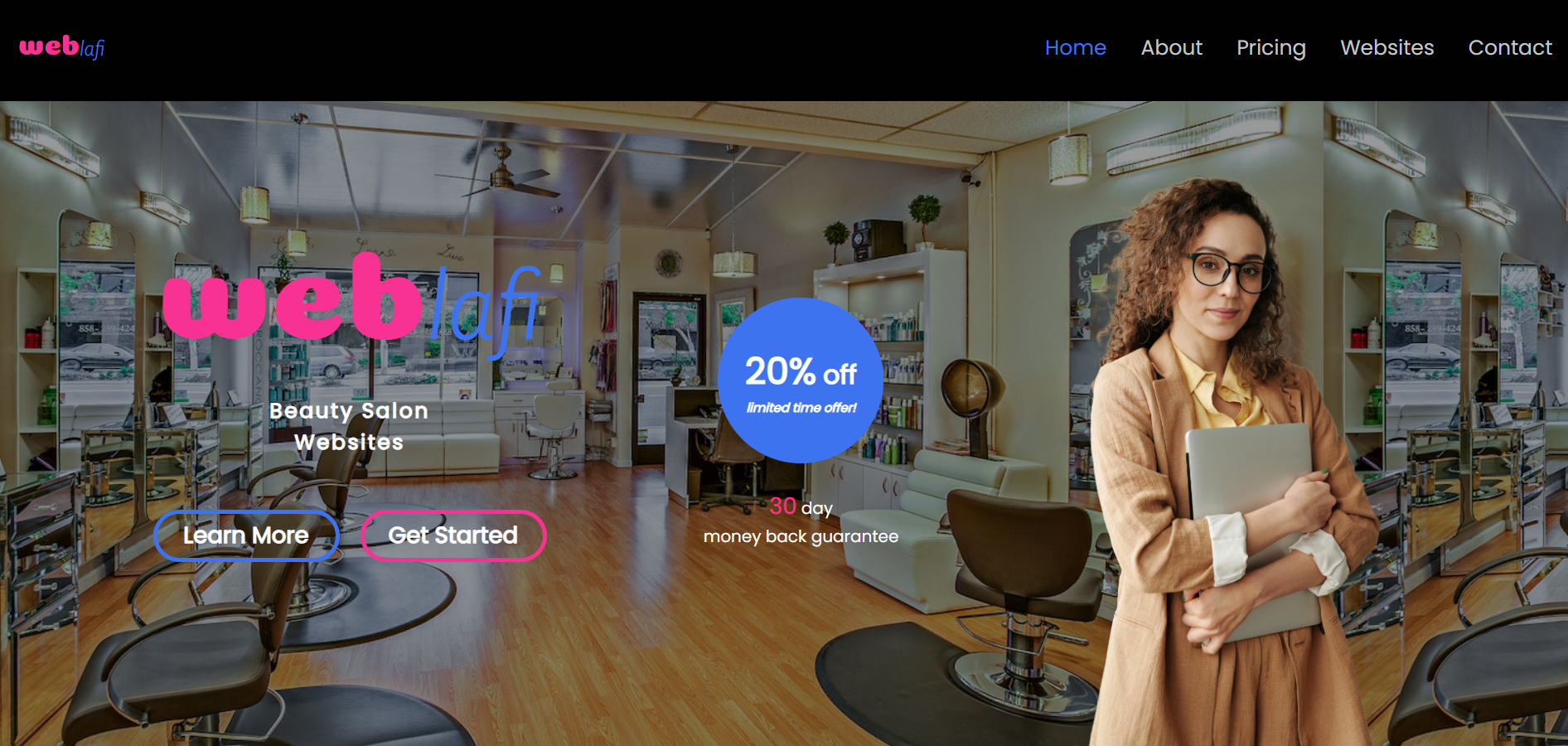 webQwick SaaS website landing page